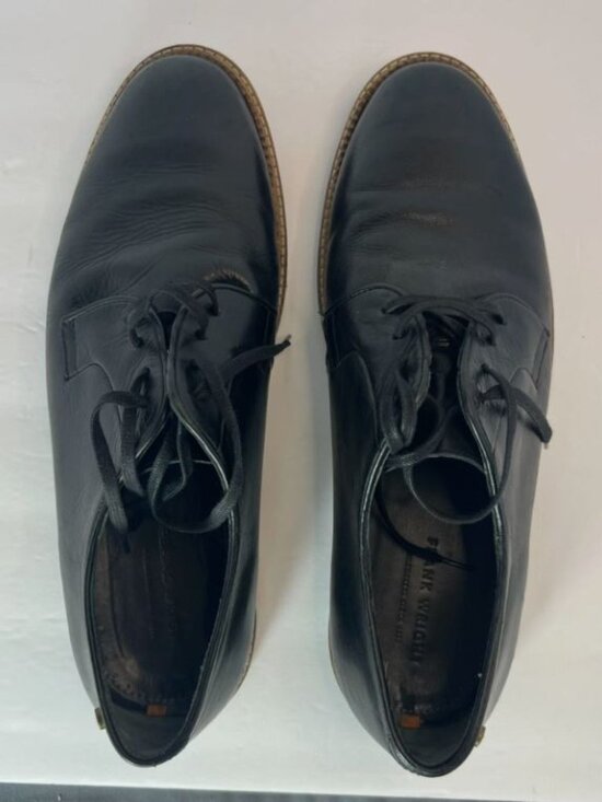 Frank Wright Turpin MFW372 Mens Black Leather Lace Up Oxfords Shoes Size 13 main image 9